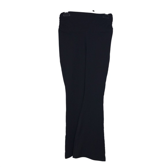 Old Navy PowerChill Flared Leggings Girl's L 10/12 Black High Waist Ruched Sides - Picture 7 of 10